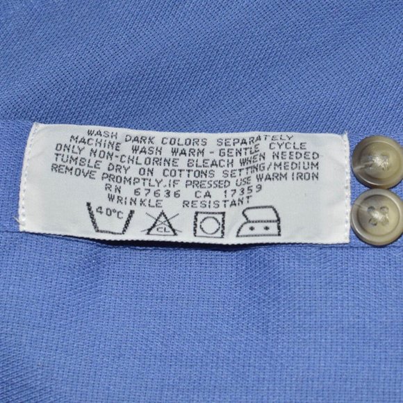 Yves Saint Laurent Men sz 15 1/2  Dress Shirt Long sleeves Blue - Picture 9 of 9